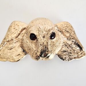 Mimi Di N Signed Bunny Rabbit Belt Buckle Rare 1996 Glass Eyes